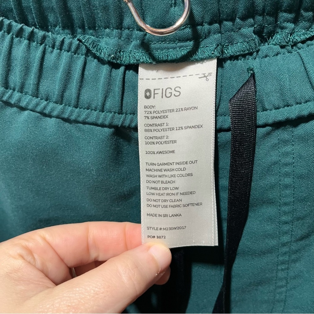 Figs Men's Tansen Deep Green Joggers Medium - Picture 7 of 12
